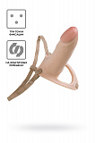 Фаллопротез LoveToy поясной, телесный, 18 см